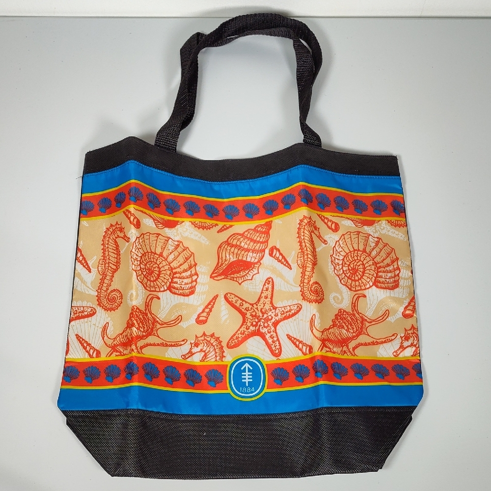 Reusable‎ tote bag with ocean beach theme